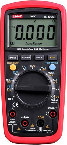 UNI-T Digital Multimeter Tester UT139C, Voltage Meter Tester Capacitance Meter Frequency TRMS 6000 Counts Auto/Manual Ranging in Saudi Arabia