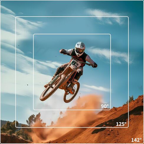Bike Camera Action Camera Cycling Camera Recorder Vlogging Camera 4K 60fps EIS 20MP, Bicycle Video Camera Bike Light Electric Bike Horn 3 in 1, Sports Cameras w/32G Memory Card in Kuwait