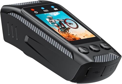 Bike Camera Action Camera Cycling Camera Recorder Vlogging Camera 4K 60fps EIS 20MP, Bicycle Video Camera Bike Light Electric Bike Horn 3 in 1, Sports Cameras w/32G Memory Card in Kuwait