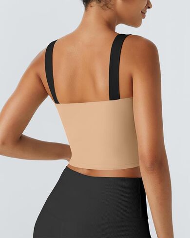 XUNYU Longline Sports Bras for Women-Square Neck Workout Tank Tops with Built in Bra Athletic Crop Yoga Shirts in Saudi Arabia
