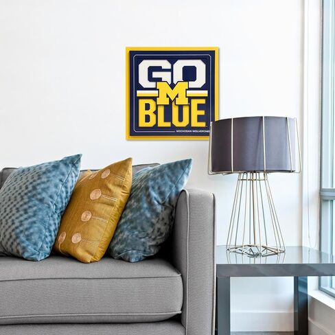 لوحة فنية جدارية ثلاثية الأبعاد من سلسلة شعار YouTheFan NCAA Michigan Wolverines in Saudi Arabia