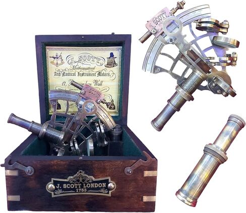 DOLCHI Maritime Navigator Sextant: إصدار قديم، نحاس عتيق، أداة ملاحة سماوية للبالغين والطلاب in Kuwait