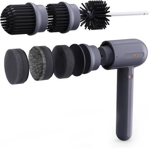 JIMIHOME Electric Cleaning Brush Electric Spin Scrubber with 3 Variable Brush Heads and 6 Pad Heads for Wall/Bathtub/Toilet/Window/Kitchen/Sink/Dish/Grout/Bathroom Cleaning Power Scrubber (X Set-H) in Saudi Arabia
