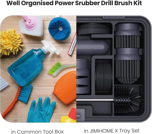 JIMIHOME Electric Cleaning Brush Electric Spin Scrubber with 3 Variable Brush Heads and 6 Pad Heads for Wall/Bathtub/Toilet/Window/Kitchen/Sink/Dish/Grout/Bathroom Cleaning Power Scrubber (X Set-H) in Saudi Arabia
