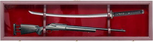 lukar Rifle Display Case Gun Display Case,Sword Display Case Stand Holder Wall Rack Cabinet with UV Protection,Lockable and Adjustable, 45" Rifle Display Case in Kuwait