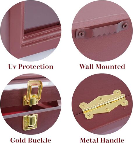 lukar Rifle Display Case Gun Display Case,Sword Display Case Stand Holder Wall Rack Cabinet with UV Protection,Lockable and Adjustable, 45" Rifle Display Case in Kuwait