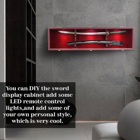 lukar Rifle Display Case Gun Display Case,Sword Display Case Stand Holder Wall Rack Cabinet with UV Protection,Lockable and Adjustable, 45" Rifle Display Case in Kuwait