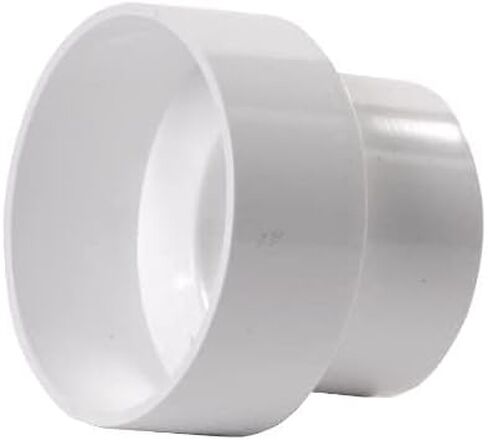 NDS 4P07 PVC S&D Increaser/Reducer Coupling, 3-Inch X 4-Inch, for Hub X Hub Solvent-Weld Connections, for use with 3-Inch & 4-Inch Sewer and Drain Pipe, White in Kuwait