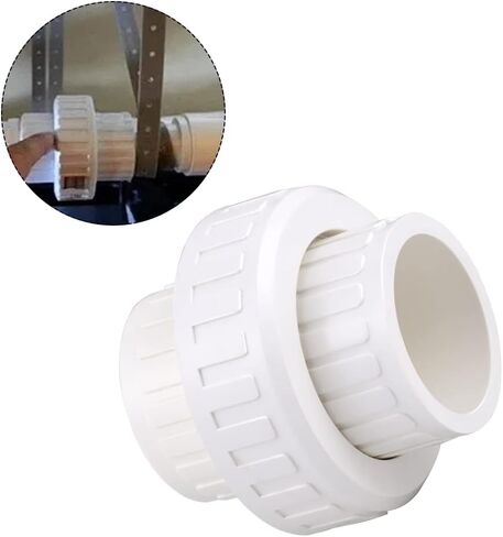 3/4" PVC Union Coupling Pipe Fitting (Socket x Socket) PVC Adapter Schedule 40, EPDM O-Ring, White 2 Pack in Saudi Arabia