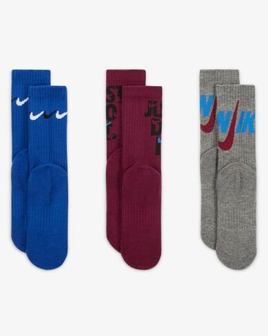 مجموعة من 3 جوارب مبطنة من Nike Little Boys DRI-Fit in Saudi Arabia