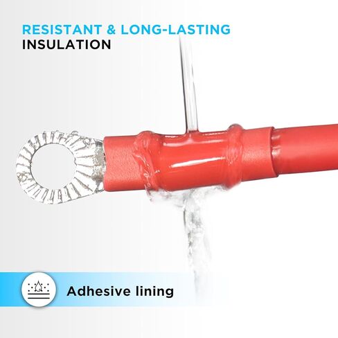 مجموعة متنوعة من أنابيب الانكماش الحراري المقاومة للماء من Recoil HSK200، 200 قطعة، نسبة انكماش 3:1، أنابيب مزدوجة الجدار، مبطنة بمادة لاصقة، 6 أحجام، ألوان حمراء وسوداء in Kuwait