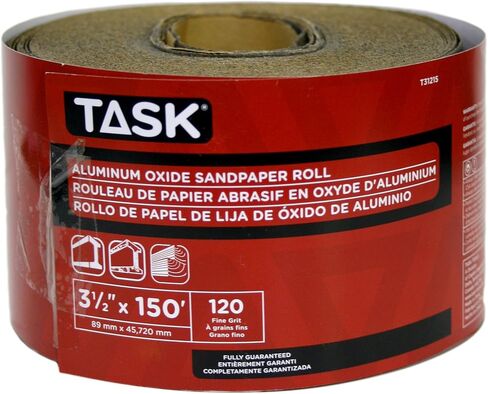 بكرة ورق صنفرة من أكسيد الألومنيوم مقاس 3-1/2 بوصة × 50 ياردة من Task T31210، 100 حبيبة in Kuwait