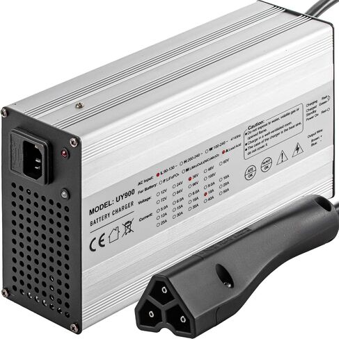 VEVOR Golf Cart Battery Charger 36V Club Car Charger 18A Golf Cart Electric Charger Splayed Plug/LED Club Car Battery Charger Aluminum Shell Power Wise Golf Cart Battery Charger for Ez Go Yamaha in Saudi Arabia
