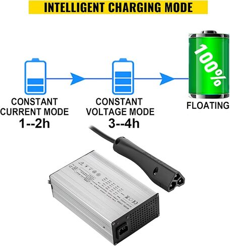 VEVOR Golf Cart Battery Charger 36V Club Car Charger 18A Golf Cart Electric Charger Splayed Plug/LED Club Car Battery Charger Aluminum Shell Power Wise Golf Cart Battery Charger for Ez Go Yamaha in Saudi Arabia