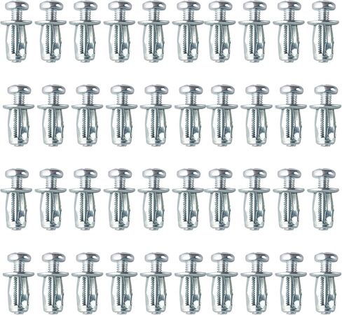 40 قطعة M4x20 جاك دواسة الجوز صواميل توسيع من الفولاذ المقاوم للصدأ، براغي تثبيت رفيعة، برغي توسيع صواميل البتلة الملولبة للجدار المجوف، جدار ناعم رقيق in Kuwait
