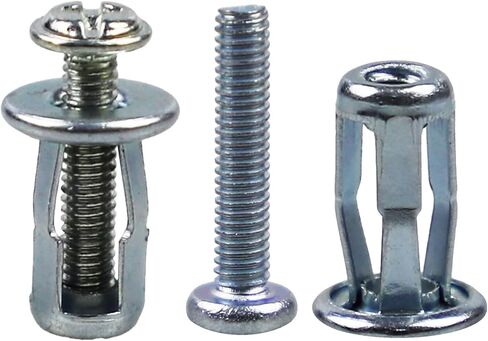 40 قطعة M4x20 جاك دواسة الجوز صواميل توسيع من الفولاذ المقاوم للصدأ، براغي تثبيت رفيعة، برغي توسيع صواميل البتلة الملولبة للجدار المجوف، جدار ناعم رقيق in Kuwait