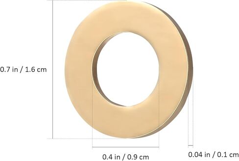 Gadpiparty 100 Pcs Golden Brass Washers Washer Seal Tool Thickness Hardware Tool Round Seal Gasket Flat Washers Sealing Crush Washers Flat Rings, 0.59 inches in Saudi Arabia