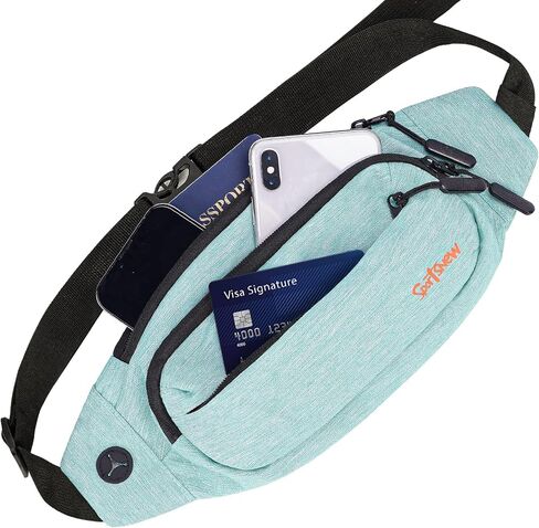 Large Men Fanny Packs for Women with 5-Zipper Pockets, Waist Bag Pack for Running Sport Workout Traveling, Pink in Saudi Arabia