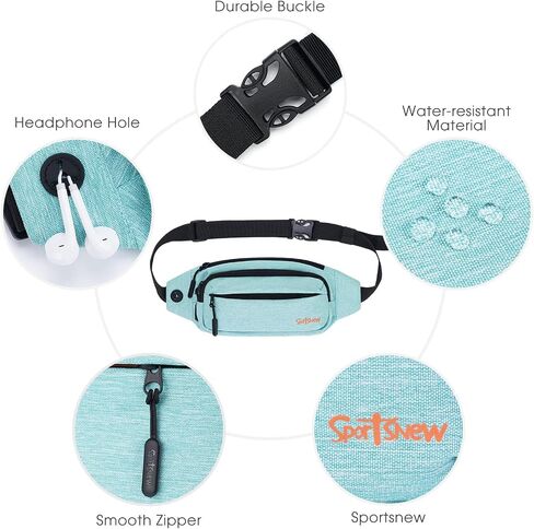 Large Men Fanny Packs for Women with 5-Zipper Pockets, Waist Bag Pack for Running Sport Workout Traveling, Pink in Saudi Arabia