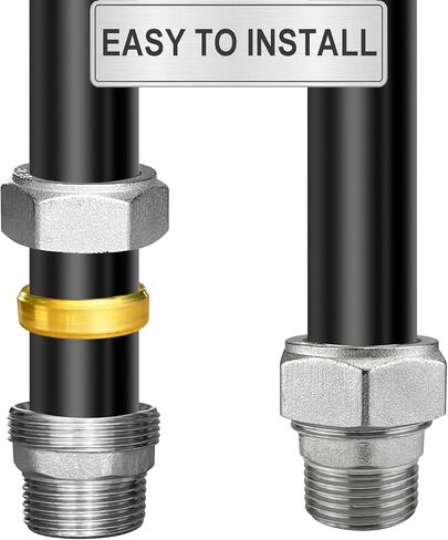 تركيب أنابيب الهواء المستقيمة، أنابيب 3/4 بوصة × محول NPT ذكر 3/4 بوصة، تركيبات مطلية بالنحاس والنيكل لنظام أنابيب خط الهواء المضغوط لمتجر المرآب (عبوتان) in Kuwait