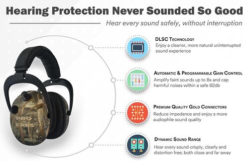 Pro Ears - Stalker Gold - أغطية للأذنين لحماية السمع وتضخيمها إلكترونيًا in Saudi Arabia