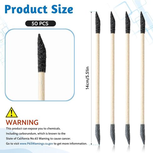 50PCS Sanding Sticks, Double End Matchsticks Sanding Sticks with Storage Box for Tight Spaces Wood, 150/280 Grit Fine Detailing Polishing Sticks Sanding Twigs for Plastic Models Wood Hobby Woodworking in Saudi Arabia