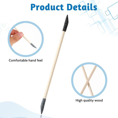 50PCS Sanding Sticks, Double End Matchsticks Sanding Sticks with Storage Box for Tight Spaces Wood, 150/280 Grit Fine Detailing Polishing Sticks Sanding Twigs for Plastic Models Wood Hobby Woodworking in Saudi Arabia