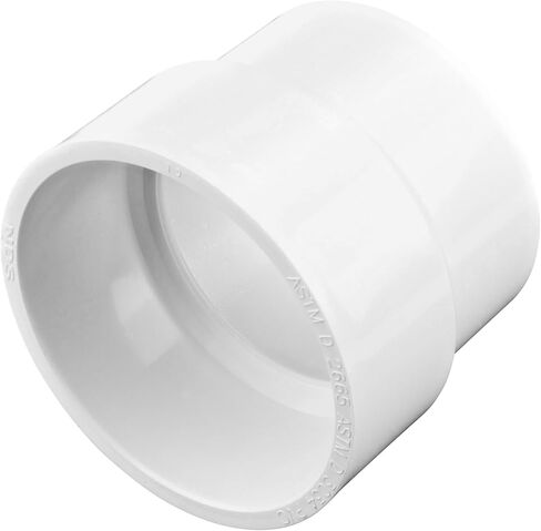 محول NDS 3P15 PVC، 3 بوصة، لوصلات DWV/SCH40 Hub X S&D Hub Solvent-Weld، للاستخدام مع DWV/SCH40 3 بوصة وأنابيب الصرف الصحي والصرف الصحي، أبيض in Kuwait