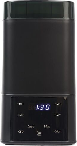 سديم تعزيز مزيل الكربوكسيل النباتي | مصفاة الزيوت والزبدة العشبية | تنشيط عشبي، تشغيل بسيط، يتضمن حاوية خالية من الفوضى وتصميم غطاء محدث | مثالية للحلويات المملوءة | تعزيز الأسود in Kuwait