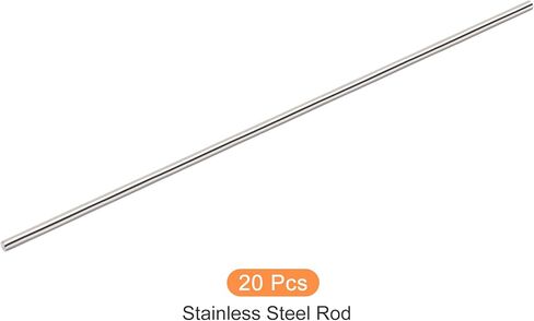 304 Stainless Steel Solid Round Rod, [for Drift Punches Various Shaft DIY Craft Model Plane Model Ship Model Cars] - 5mmx25mm / Silver Tone / 20 Pcs in Saudi Arabia