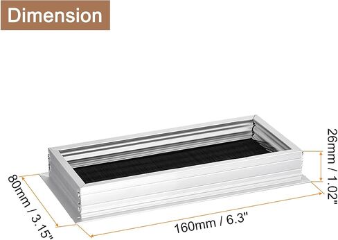 uxcell 2Pcs Cable Hole Cover 150mm x 70mm Aluminum Alloy Rectangle Desk Wire Cord Cable Grommets Hole Cover for Office PC Desk Cable Cord Organizer, Silver Tone in Saudi Arabia