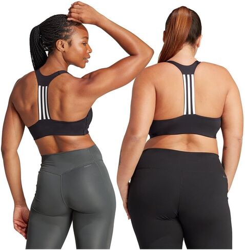 adidas Women's Powerimpact Training Medium Support Bra, Black, (Small) C/D in Saudi Arabia
