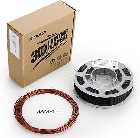 AMOLEN PLA Filament,1.75mm 3D Printer Filament, Conductive Black Printing Filament PLA Dimensional Accuracy +/- 0.02 mm, Fit Most FDM Printer (Conductive Black) in Saudi Arabia
