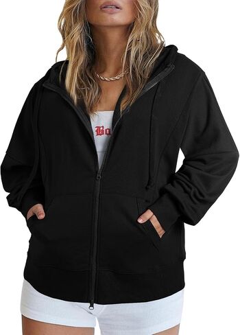 Eytino Women Plus Size Sweatshirts Long Sleeve Zip Up Oversized Casual Hoodies Jackets 2024 Fashion Fall Outfits(1X-5X) in Saudi Arabia