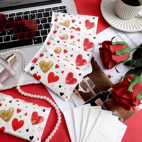 Eaasty 25 Packs Valentine's Day Pocket Pack Travel Size Facial Tissues 3 Ply Paper Wedding Tissues for Guests, Mini Tissues Packs for Travel Wedding Party Favors in Saudi Arabia