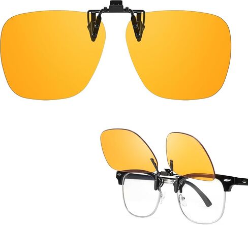 Clip On Blue Light Blocking Glasses for Eyes Strain/Light Sensitive/Better Sleep Flip-Up TS103 in Saudi Arabia