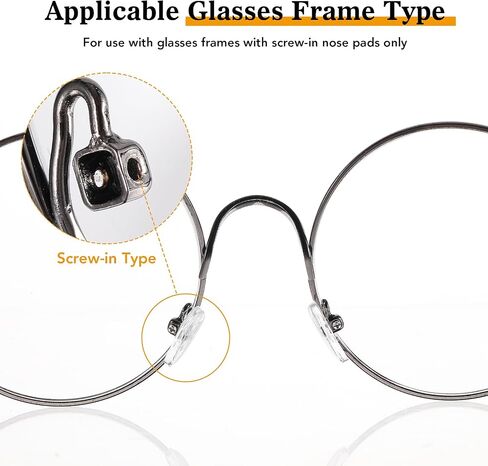 16 Pairs Eyeglasses Nose Pads Silicone Screw in Glasses Nose Pads Glasses Nose Grips Non Slip Push in Nose Pads for Glasses Replacement Repair Kit with Screwdriver Tweezers Cleaning Cloth Screws Case in Saudi Arabia