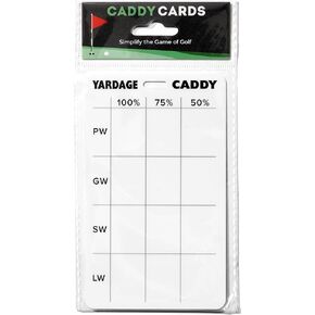 Yardage Caddy - Golf Club Reference Golf Bag Tag - Yardage Card - Record Your Distances - Training Aid - Golf Notebook Back Pocket - Yardage Book - Shoot Lower Scores!
