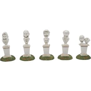 Department 56 Snow Village Halloween Accessories Disneyland The Haunted Mansion Singing Busts Figurine Set, 2.5 Inch, Multicolor