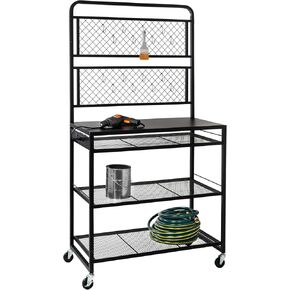 Honey-Can-Do Rolling Garage Workstation With Power, Black SHF-09840 Black