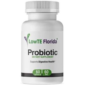 LowTE Florida® Probiotic Supplement - 60 Capsules, 60mg, Probiotics for Digestive Health and Immune Support with Lactobacillus Acidophilus, Lactobacillus Rhamnosus & Bifidobacterium Longum