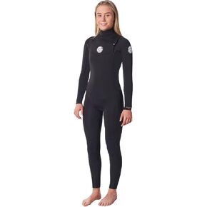 Rip Curl - Women's - Dawn Patrol 4/3 GB Steamer Chest-Zip Wetsuit - Black - Available in Women's Size 4-16