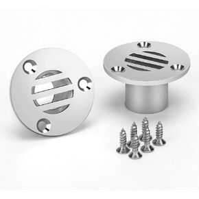 Boat Yacht Floor Deck Drain 45 x 25mm Scupper, Marine 316 Stainless Steel for Yacht Kayak Deck Drainage or Bathroom Drain Supplies Pack of 2