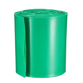 uxcell Battery Wrap PVC Heat Shrink Tubing 65mm Flat Width for AA Power Supplies 5 Meters Length Green