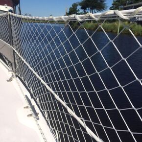 Boat Lifeline Netting,Boat Netting Length-46 Feet Boat Safety Lifeline Netting,Safe Banister Railing Netting,Nylon Net.Keeping Kids, Crew, Pets and Equipment Safely on Deck Marine Hardware