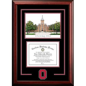 Campus Images OH987SG Ohio State Buckeyes Spirit Graduate Diploma Frame, 8.5" x 11"