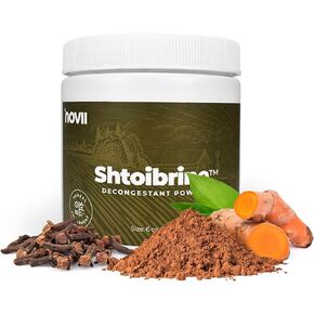 Novii Shtoibrine Decongestant Powder for Sinus Relief- 100% Natural Herbal Sinus Decongestant- Oral Natural Remedy for Congestion & Mucus Relief- Kosher Certified Chest Decongestant - 6oz