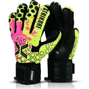 Wild Hawk Professional Goalie Gloves (Sizes 7-10) Pro Fingersaves & 4+3mm Contact Grip | High Performance Pro-Level Goalkeeper Gloves | Based in The USA