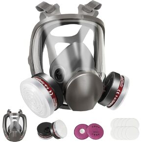 Full Face Respirator Mask with Filters Anti Fog Respirators for Organic Gas and Steam Chemical Epoxy Resin Dust Woodworking Welding 6800