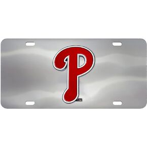 FANMATS 27556 MLB - Philadelphia Phillies 3D Stainless Steel Diecast License Plate